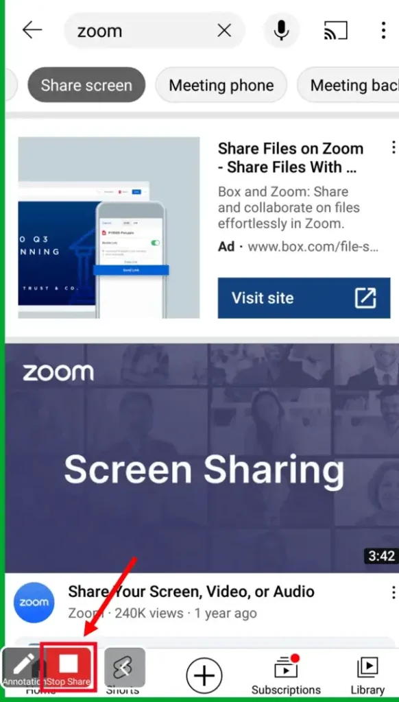 Screen Share with Zoom