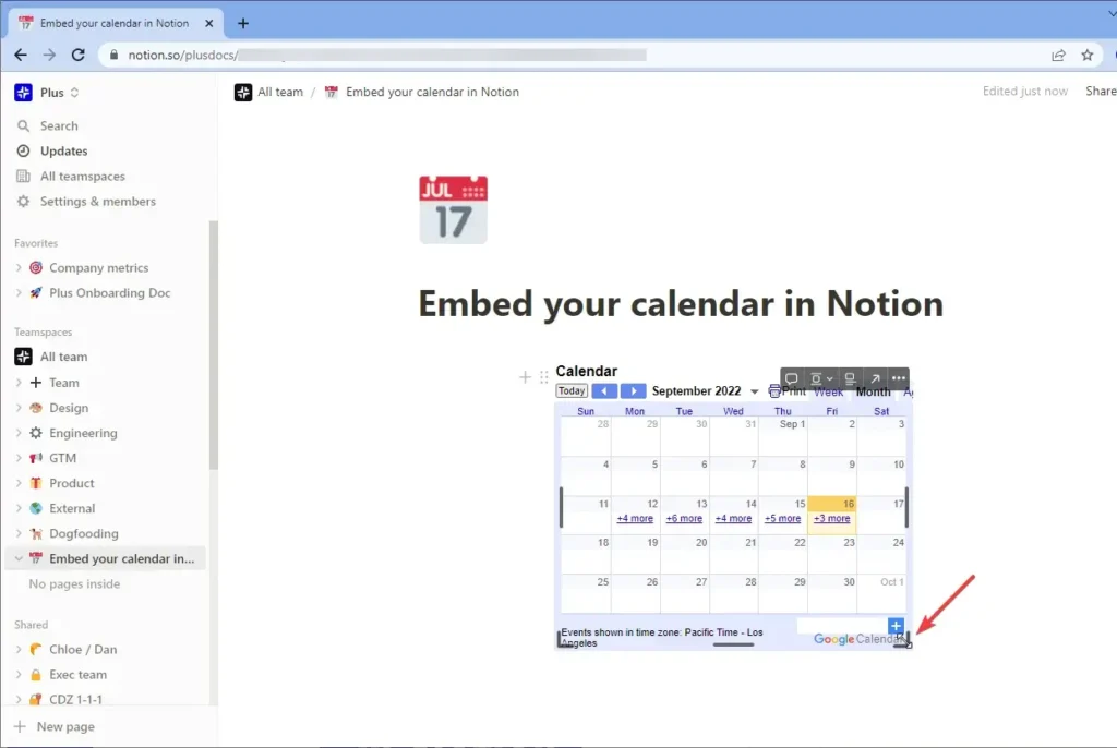 link Google Calendar to Notion