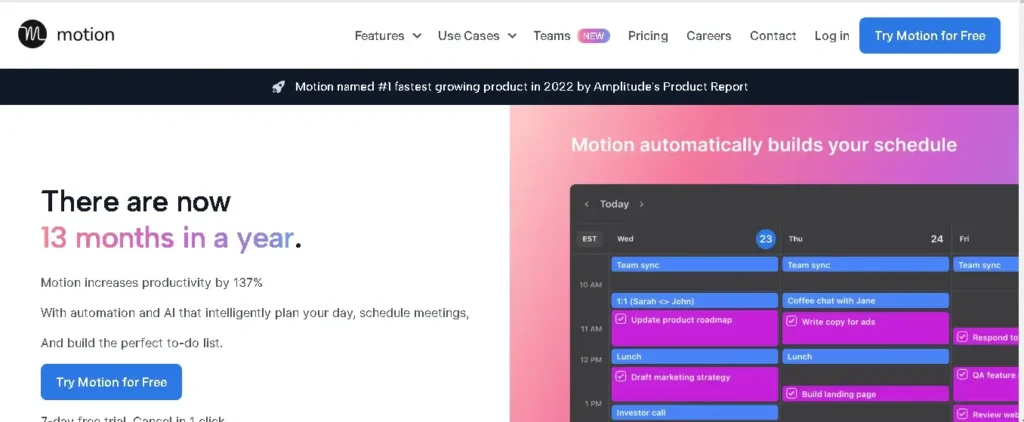 Motion AI Scheduling Assistant